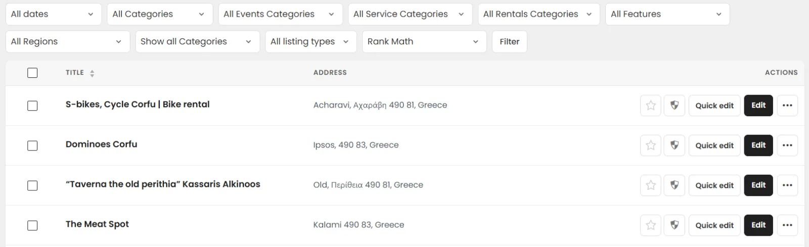 Listeo Admin – Quick Featured / Verified Toggles for Listings