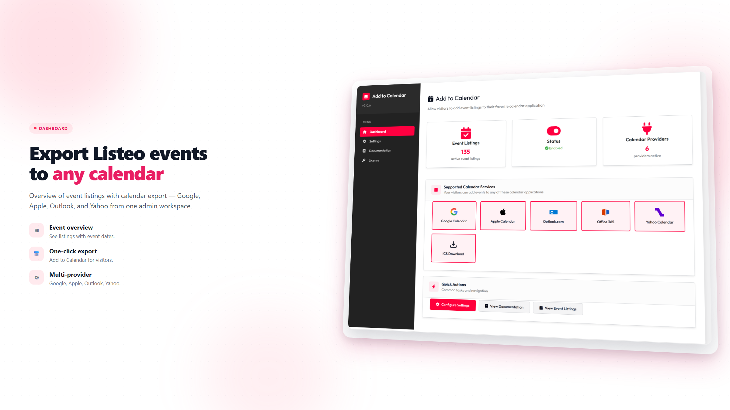 Add to Calendar for Listeo